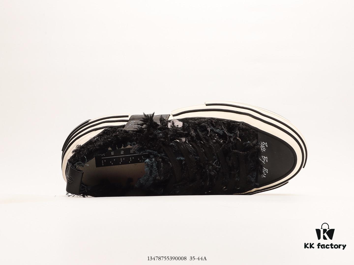 Wu Jianhao's Personal Avant-garde Brand xVESSEL G.O.P. Low Unisex Canvas Vulcanized Sneakers with Deconstructed Layered Cork Thick Sole for Height Increase