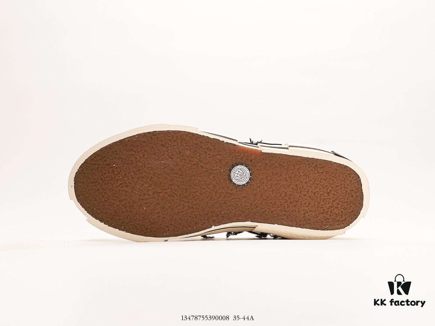 Wu Jianhao's Personal Avant-garde Brand xVESSEL G.O.P. Low Unisex Canvas Vulcanized Sneakers with Deconstructed Layered Cork Thick Sole for Height Increase