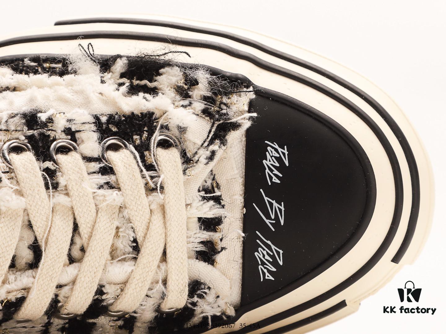 xVESSEL G.O.P. Low Unisex Canvas Vulcanized Sneakers with Deconstructed Overlapping Cork Platform