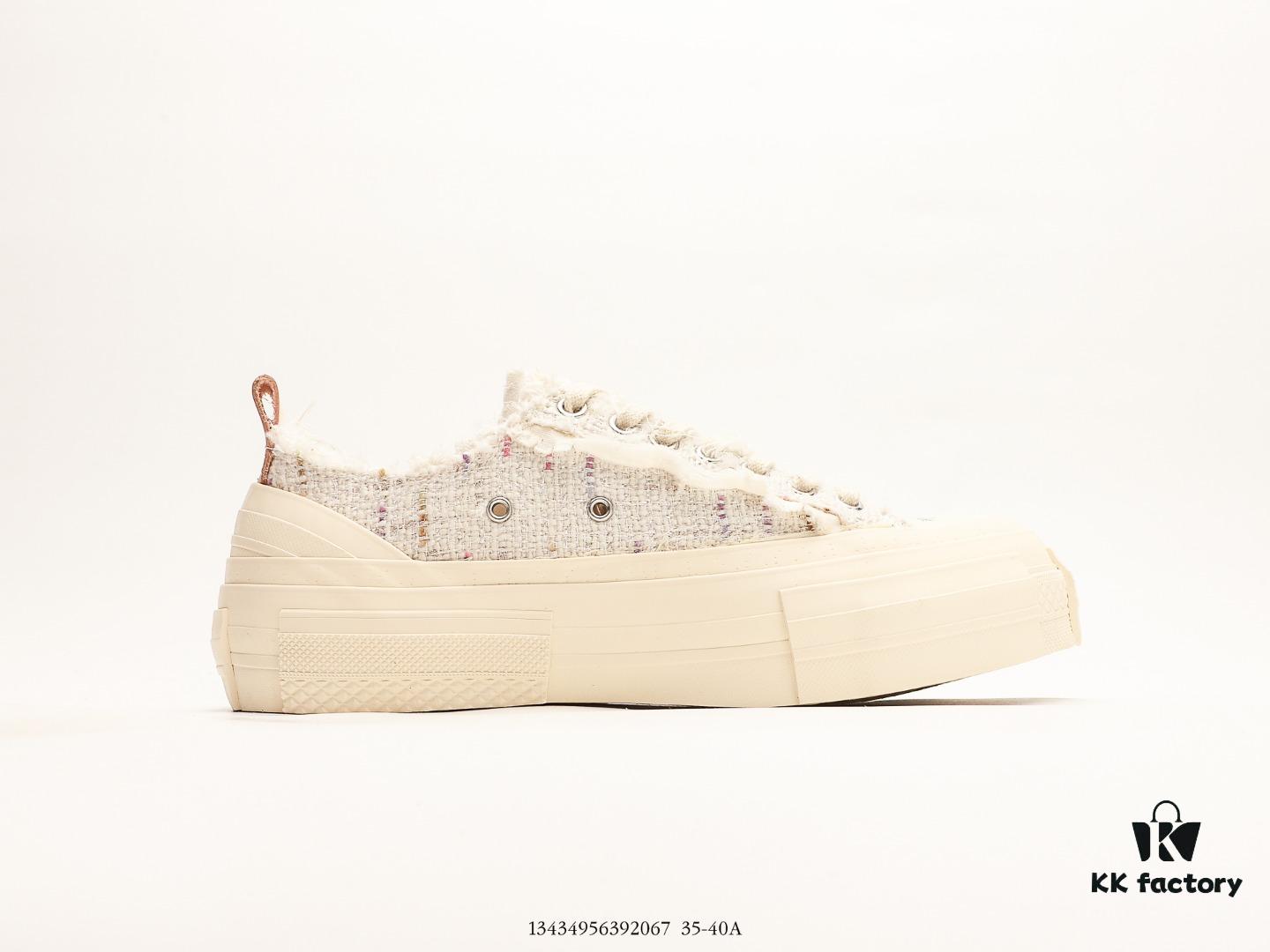 xVESSEL G.O.P. Low Unisex Deconstructed Overlapping Platform Cork Low-Top Canvas Vulcanized Sneakers by Van Ness Wu's Personal Avant-Garde Brand