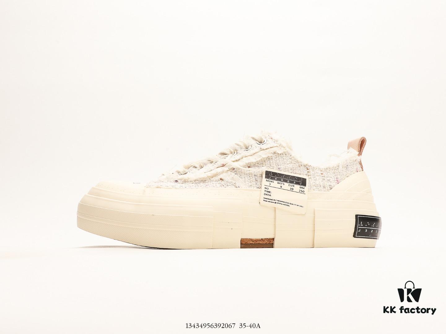 xVESSEL G.O.P. Low Unisex Deconstructed Overlapping Platform Cork Low-Top Canvas Vulcanized Sneakers by Van Ness Wu's Personal Avant-Garde Brand