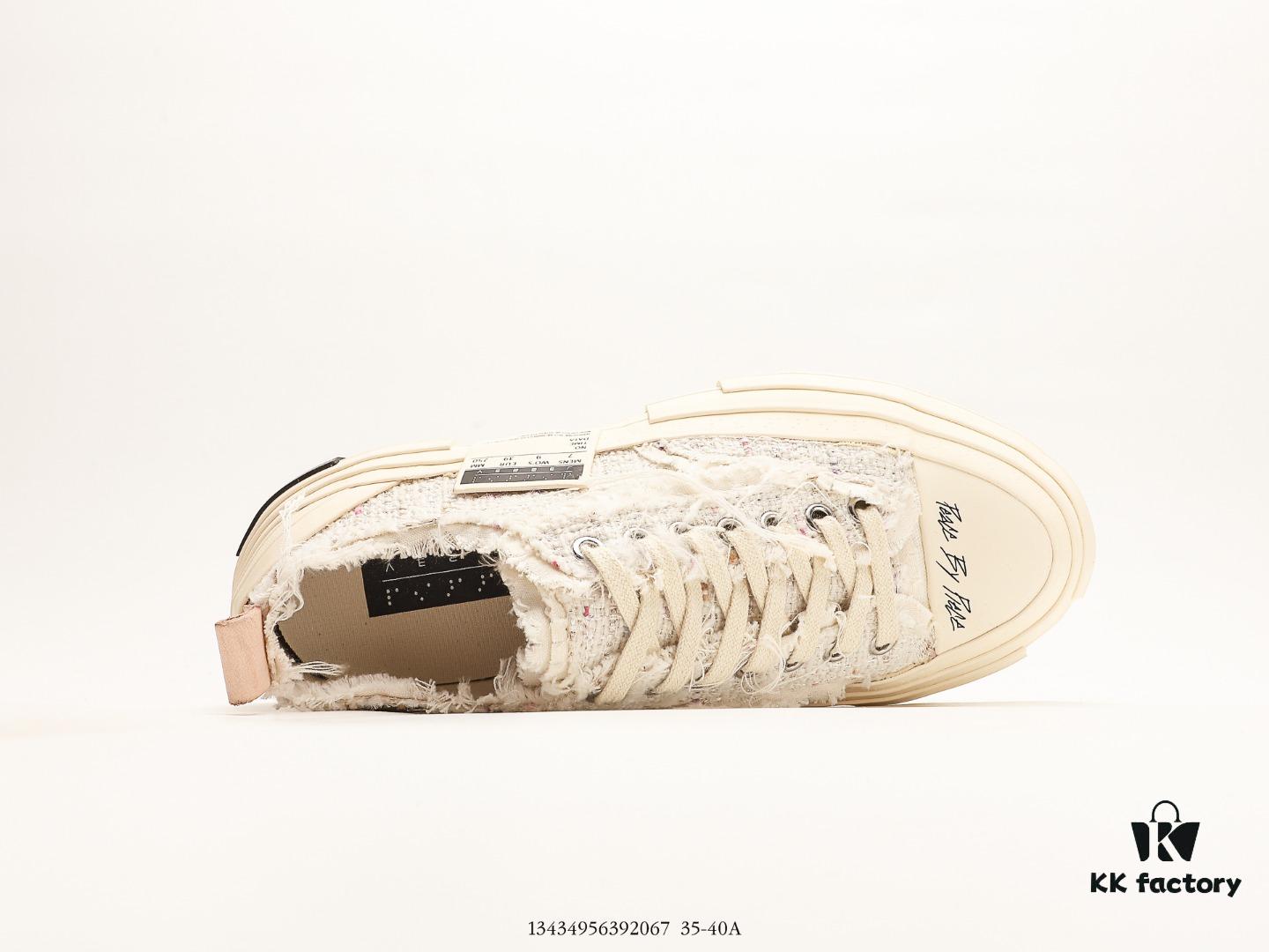 xVESSEL G.O.P. Low Unisex Deconstructed Overlapping Platform Cork Low-Top Canvas Vulcanized Sneakers by Van Ness Wu's Personal Avant-Garde Brand