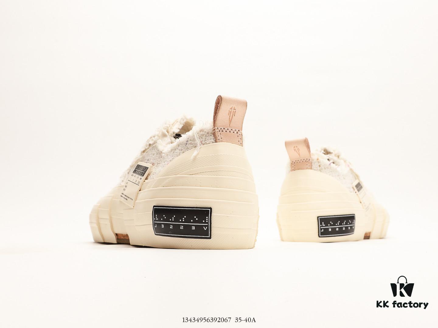 xVESSEL G.O.P. Low Unisex Deconstructed Overlapping Platform Cork Low-Top Canvas Vulcanized Sneakers by Van Ness Wu's Personal Avant-Garde Brand