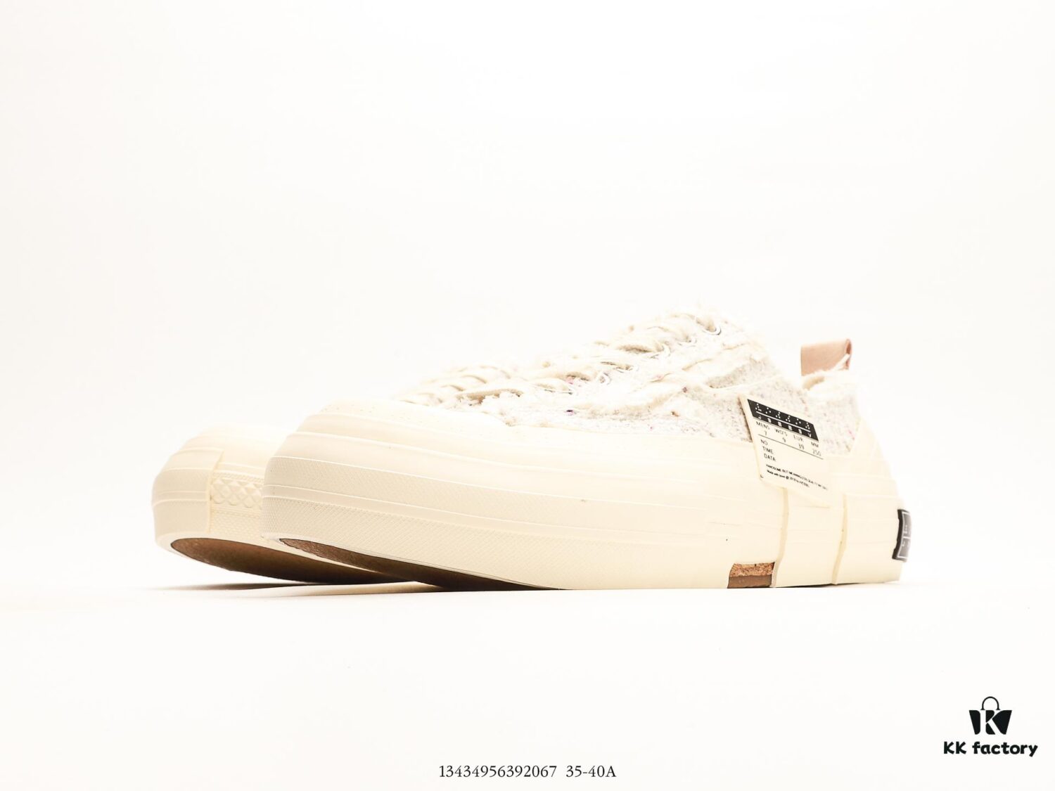 xVESSEL G.O.P. Low Unisex Deconstructed Overlapping Platform Cork Low-Top Canvas Vulcanized Sneakers by Van Ness Wu's Personal Avant-Garde Brand