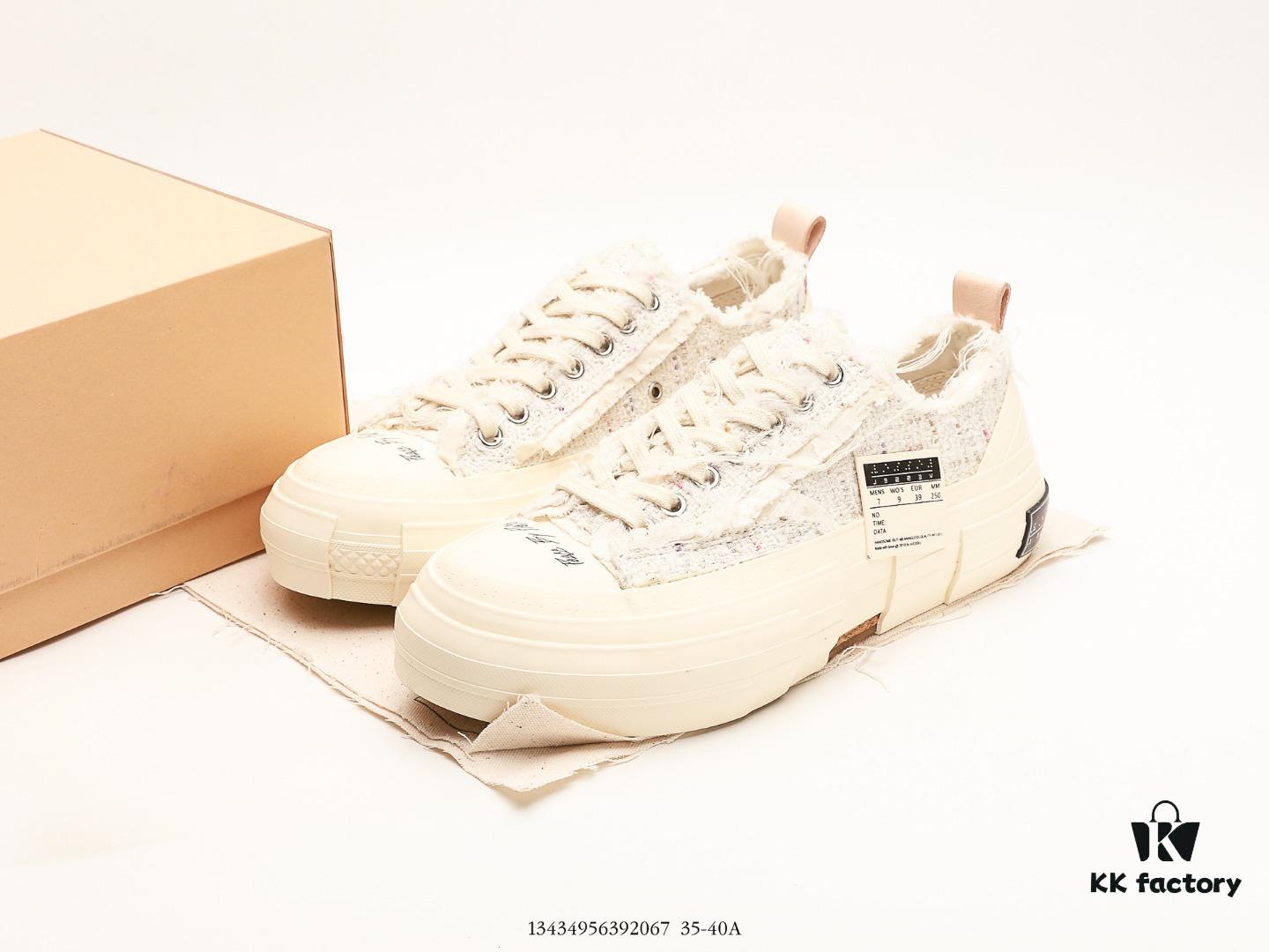 xVESSEL G.O.P. Low Unisex Deconstructed Overlapping Platform Cork Low-Top Canvas Vulcanized Sneakers by Van Ness Wu's Personal Avant-Garde Brand