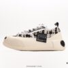 xVESSEL G.O.P. 2.0 MARSHMALLOW Lows, Deconstructed Overlapping Platform Cork Low-Top Canvas Vulcanized Sneakers from WU JIANHAO's Fashion Label