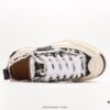xVESSEL G.O.P. 2.0 MARSHMALLOW Lows, Deconstructed Overlapping Platform Cork Low-Top Canvas Vulcanized Sneakers from WU JIANHAO's Fashion Label