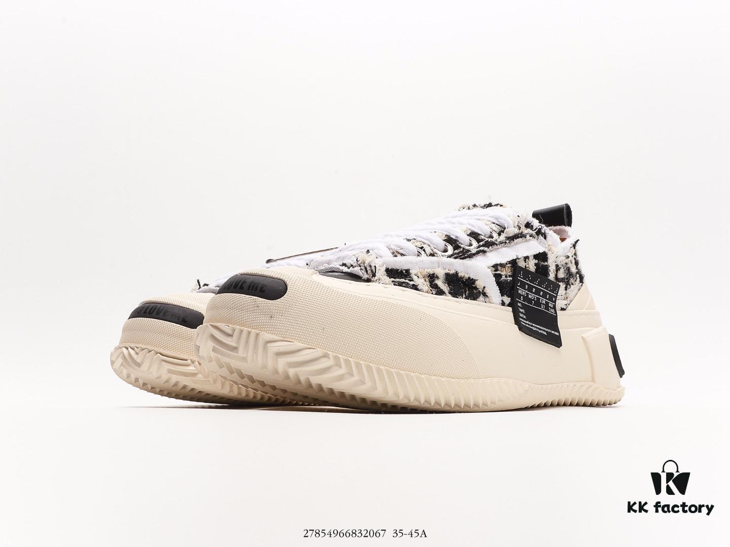 xVESSEL G.O.P. 2.0 MARSHMALLOW Lows, Deconstructed Overlapping Platform Cork Low-Top Canvas Vulcanized Sneakers from WU JIANHAO's Fashion Label