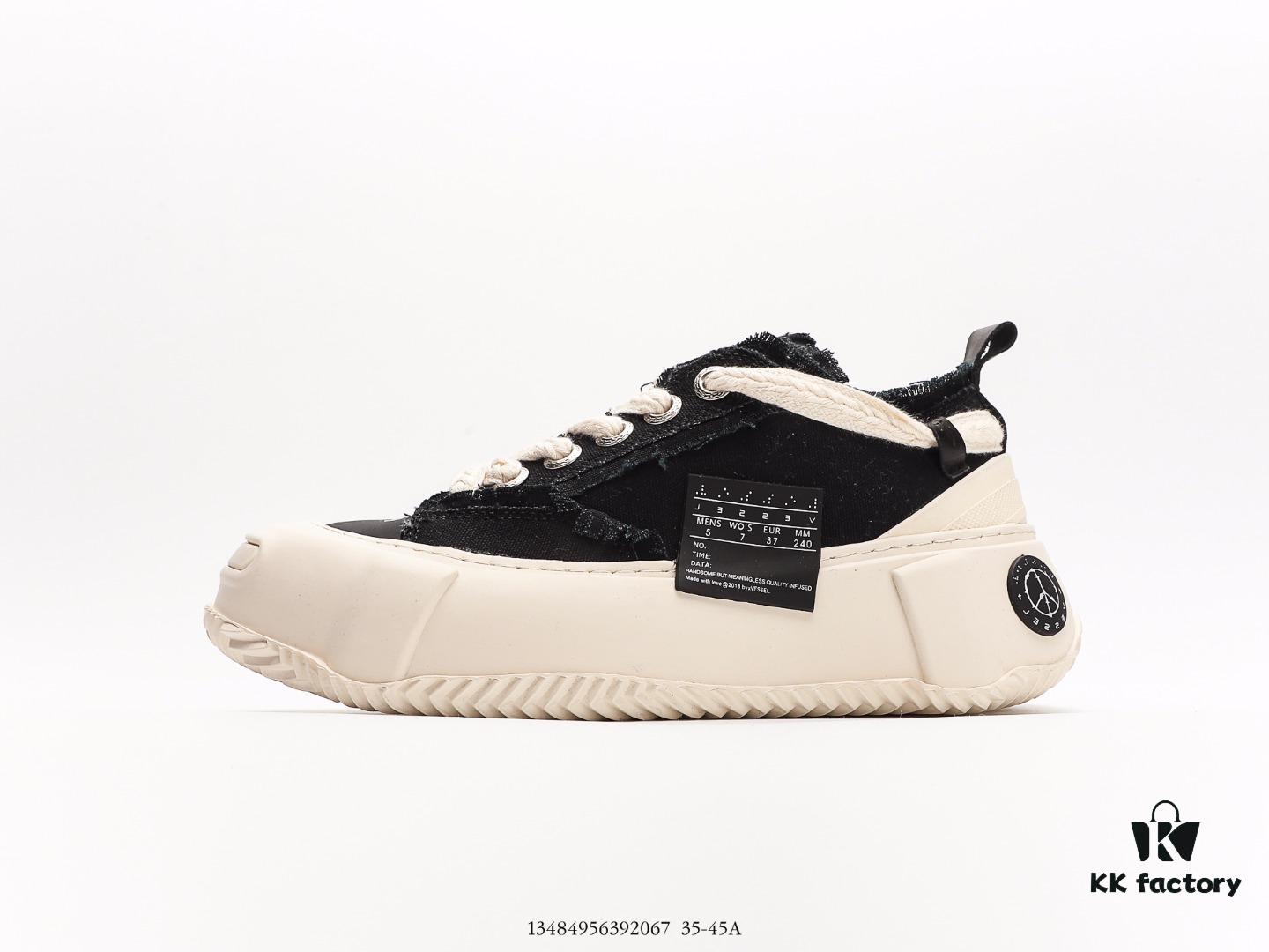 xVESSEL G.O.P Mule Slip-On Deconstructed Chunky Sole Cork Elevated Casual Low-Top Sneakers