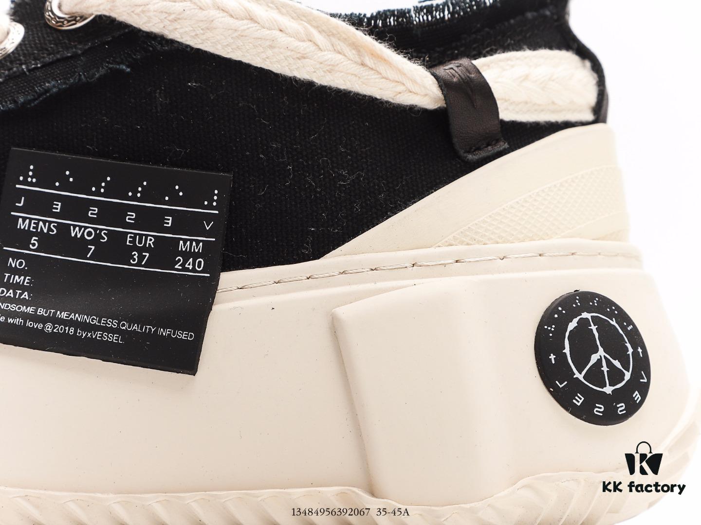 xVESSEL G.O.P Mule Slip-On Deconstructed Chunky Sole Cork Elevated Casual Low-Top Sneakers