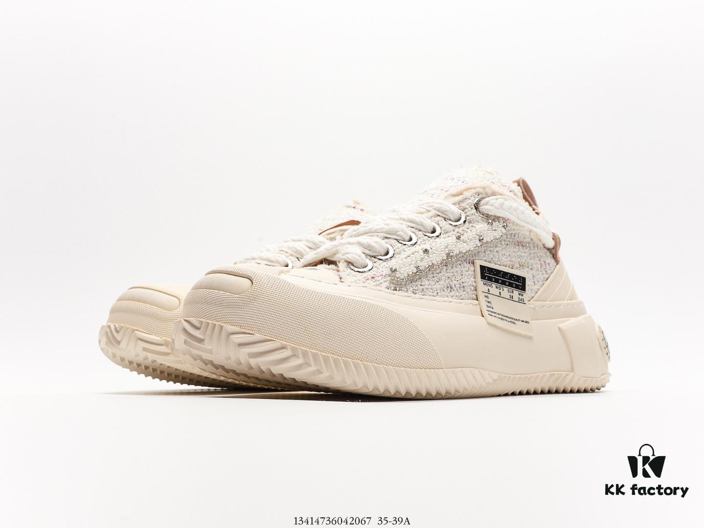 Wu Jianhao 2.0 - SMILENCE Hidden Edition! xVESSEL G.O.P. 2.0 MARSHMALLOW Lows 'Peace by Piece' Deconstructed Overlaid Platform Canvas Vulcanized Shoes