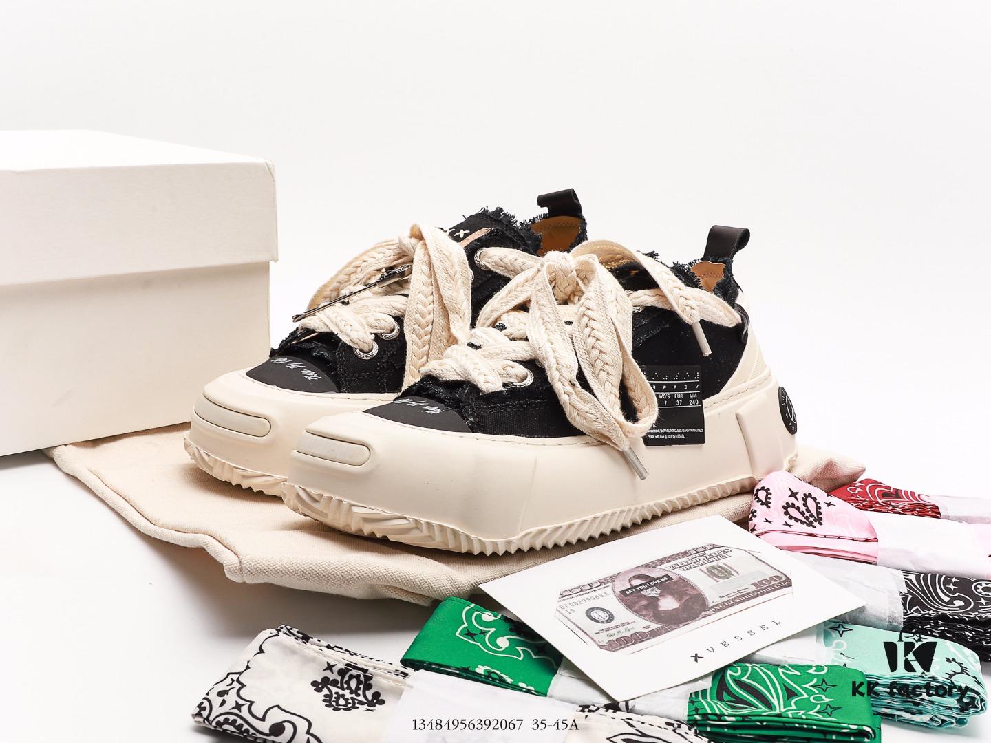 xVESSEL G.O.P Mule Slip-On Deconstructed Chunky Sole Cork Elevated Casual Low-Top Sneakers