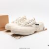 xVESSEL G.O.P. Low Unisex Deconstructed Overlapping Platform Cork Insole Canvas Vulcanized Sneakers by Wu Jianhao's Personal Brand