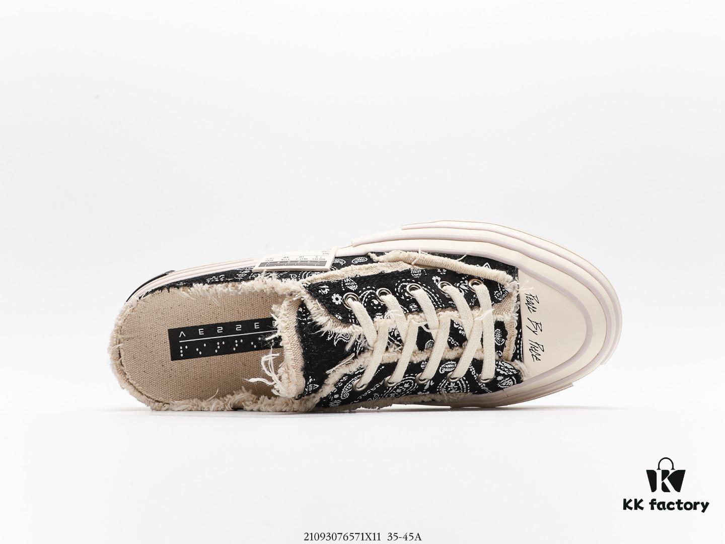 xVESSEL G.O.P. Low Unisex Canvas Sneakers with Cork Insole – Handcrafted Vulcanized Shoes Featuring Gradient Color-Changing Effect, Tassel Design, and NFC Anti-Counterfeit Verification