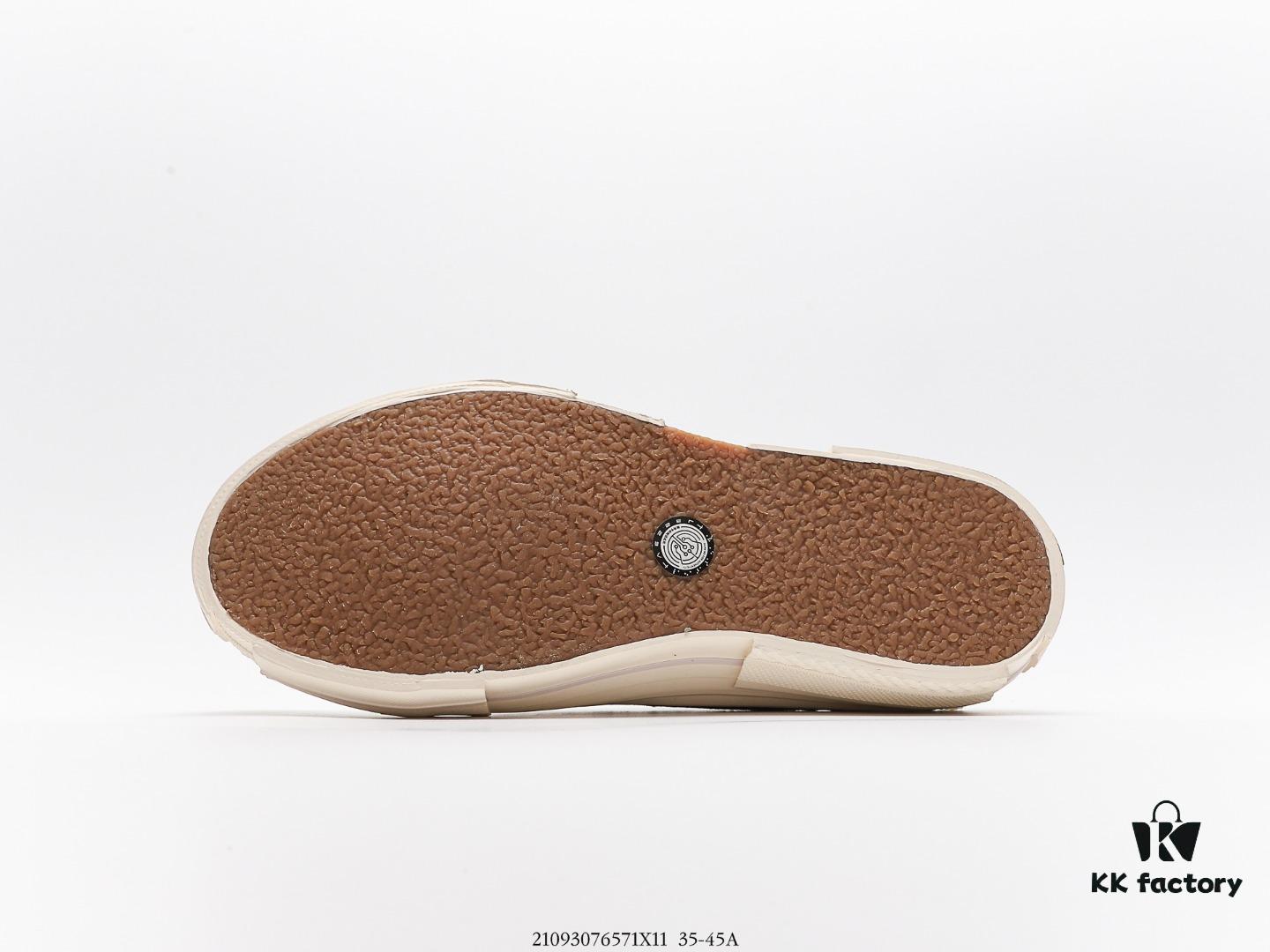 xVESSEL G.O.P. Low Unisex Canvas Sneakers with Cork Insole – Handcrafted Vulcanized Shoes Featuring Gradient Color-Changing Effect, Tassel Design, and NFC Anti-Counterfeit Verification