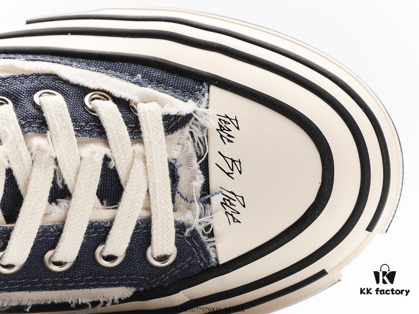 xVESSEL G.O.P. Low Unisex Deconstructed Overlapping Platform Cork Low-Top Canvas Vulcanized Shoes by Van Ness Wu's Personal Avant-Garde Brand – Stylish Height-Increasing Sneakers with NFC Anti-Counterfeit Tag, Gradient Effect Original Packaging, Upgraded Thick Cork Insole, Handcrafted Multi-Layer Strip Vulcanization Technique, 12-Ounce Durable Comfortable Canvas Fabric, Tassel Distressed Vintage Effect