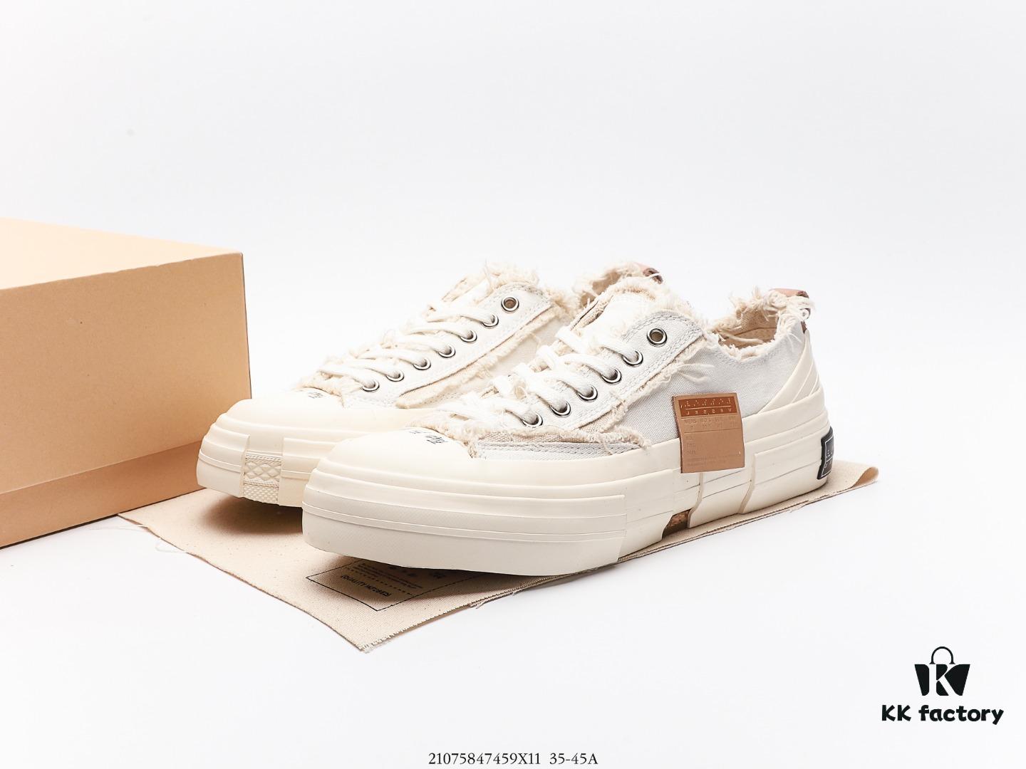 High-Version Proxy Level | Market's Highest Quality - Wu Jianhao x VESSEL G.O.P. Low Cut Deconstructed Overlapped Platform Cork Low-Top Versatile Height-Increasing Canvas Vulcanized Skate Shoes