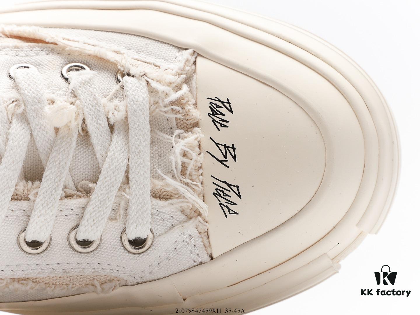 High-Version Proxy Level | Market's Highest Quality - Wu Jianhao x VESSEL G.O.P. Low Cut Deconstructed Overlapped Platform Cork Low-Top Versatile Height-Increasing Canvas Vulcanized Skate Shoes