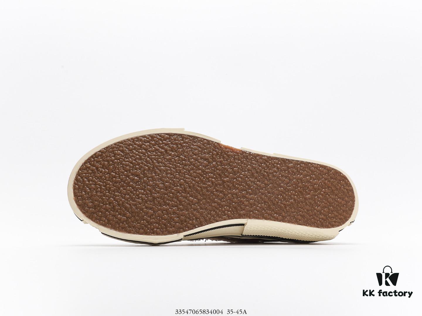 Wu Jianhao x VESSEL G.O.P. Low Unisex Canvas Vulcanized Platform Sneakers with Cork Insole - Handcrafted Multi-layered Trim, Distressed Tassel Design, 12oz Durable Canvas Upper