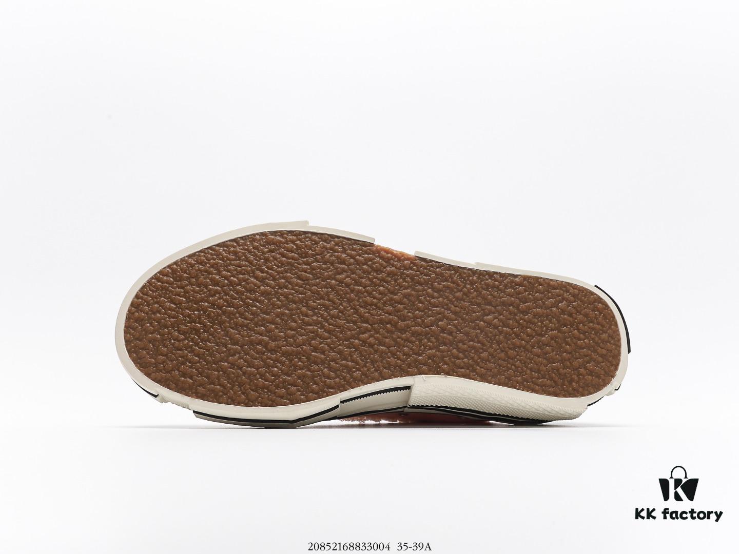 Wu Jianhao x VESSEL G.O.P. Low Unisex Canvas Vulcanized Platform Sneakers with Cork Sole - Distressed Tassel Design, Handcrafted Multi-layer Rubber Trim, 12oz Heavy-duty Canvas Upper