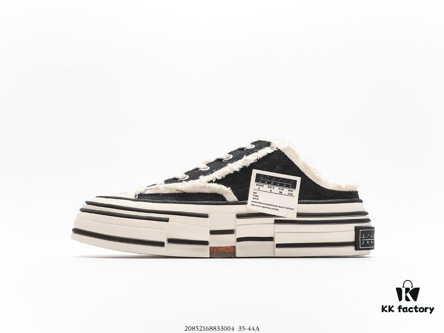 Glow-in-the-Dark Wu Jianhao x VESSEL G.O.P. Low Cutout Platform Cork Low-Top Canvas Vulcanized Sneakers