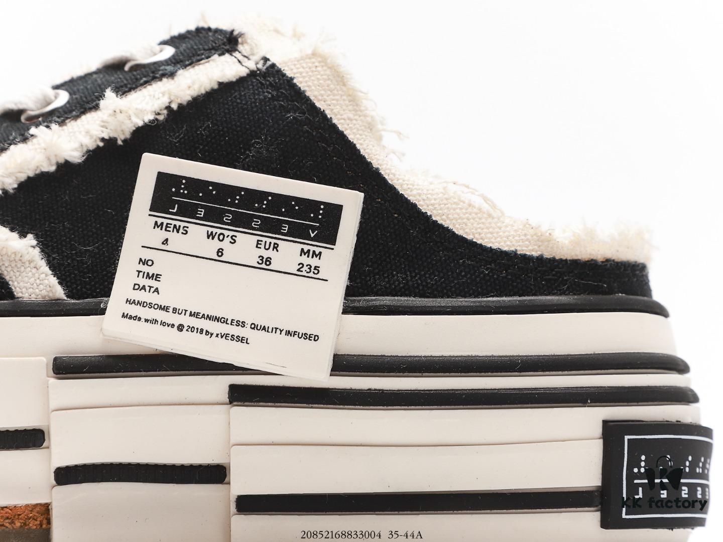 Glow-in-the-Dark Wu Jianhao x VESSEL G.O.P. Low Cutout Platform Cork Low-Top Canvas Vulcanized Sneakers