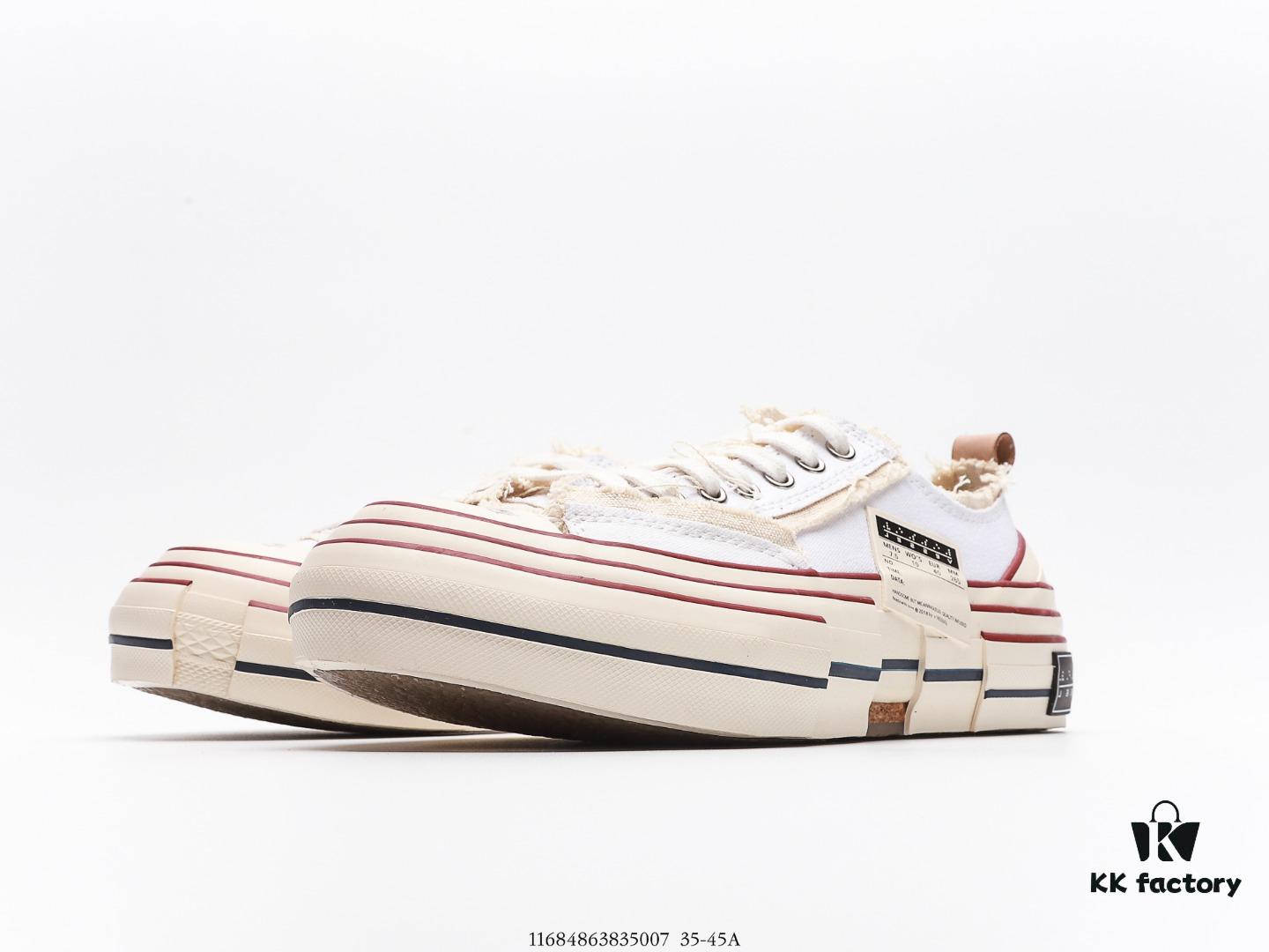 High-End Version WU JIANHAO x VESSEL G.O.P. Low Cut Reconstructed Overlapping Platform Cork Low-Top Canvas Vulcanized Casual Elevating Sneakers