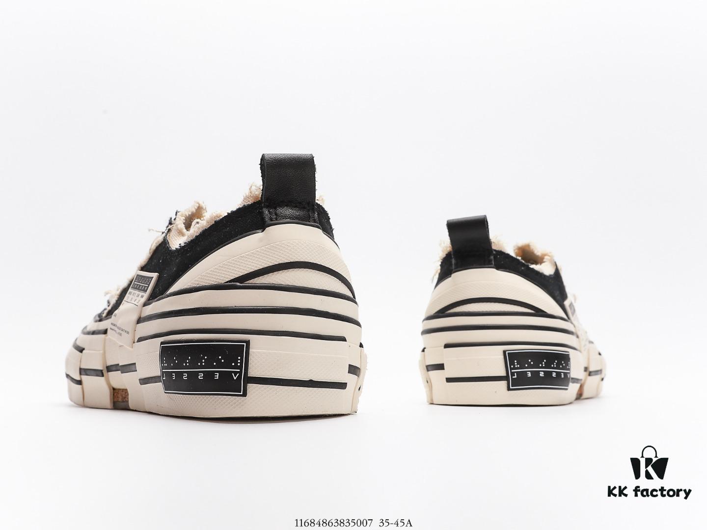 Glow-in-the-Dark Premium Version WU JIANHAO x VESSEL G.O.P. Low Cut Dismantled Overlapping Thick Cork Insole Elevated Comfort Canvas Vulcanized Sneakers