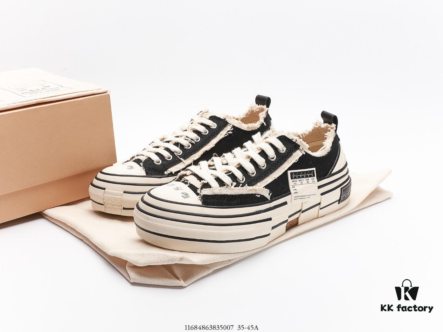 Glow-in-the-Dark Premium Version WU JIANHAO x VESSEL G.O.P. Low Cut Dismantled Overlapping Thick Cork Insole Elevated Comfort Canvas Vulcanized Sneakers