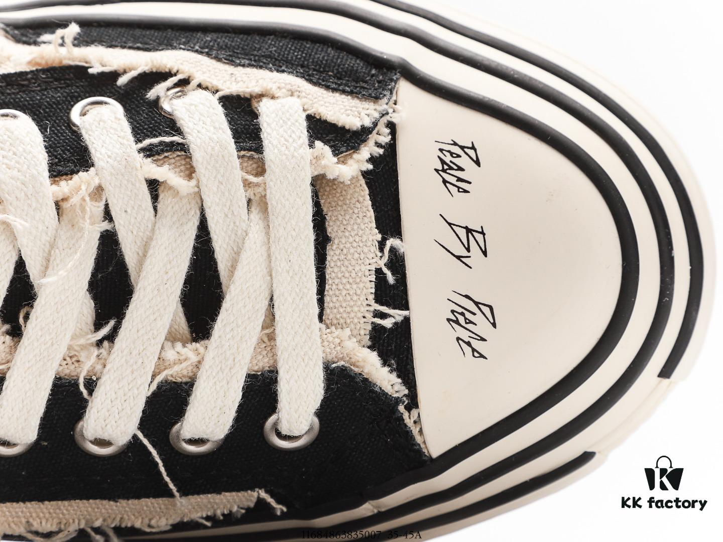 Glow-in-the-Dark Premium Version WU JIANHAO x VESSEL G.O.P. Low Cut Dismantled Overlapping Thick Cork Insole Elevated Comfort Canvas Vulcanized Sneakers