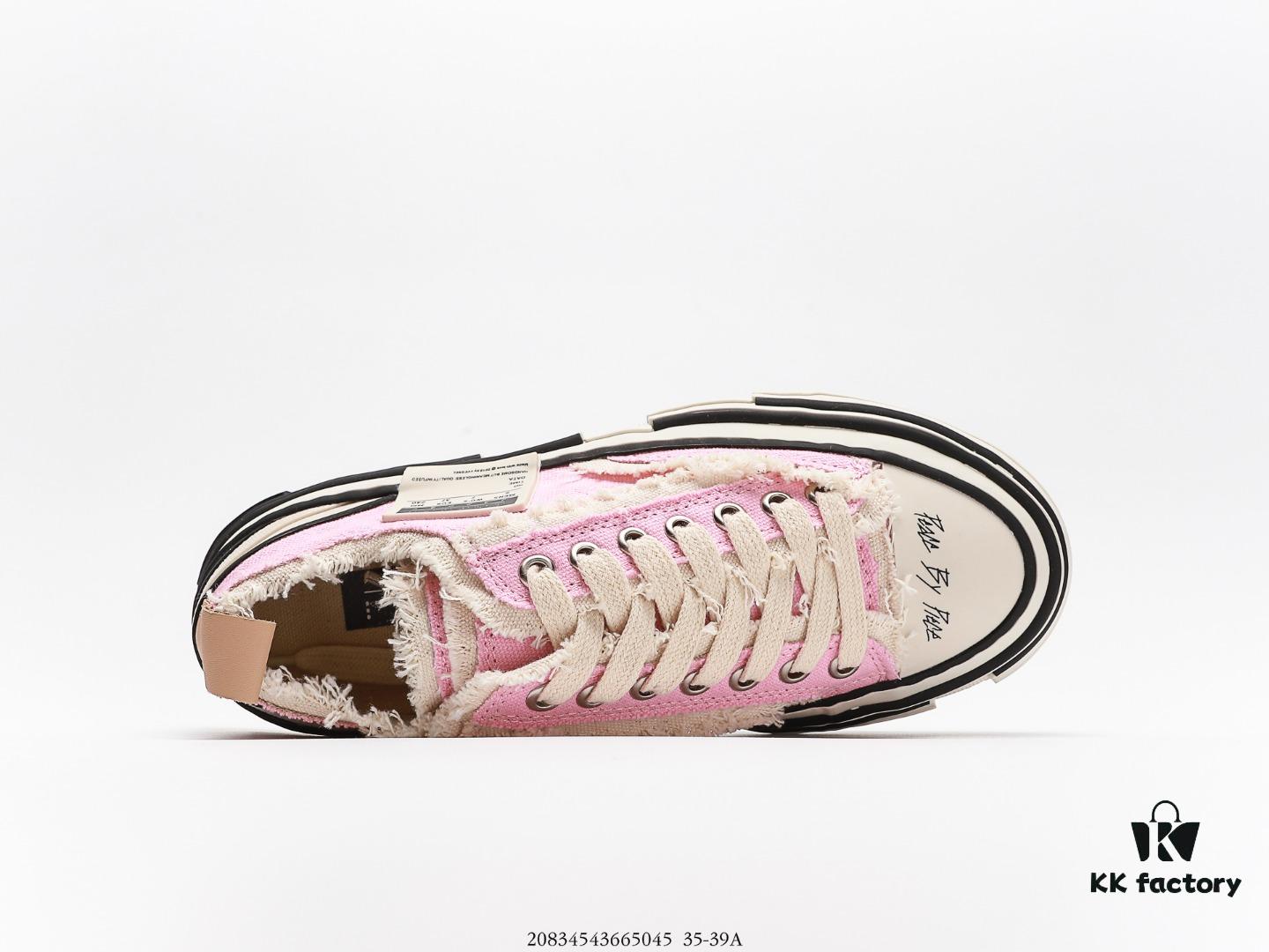 Wu Jianhao G.O.P. Valentine x VESSEL Low-Top Floral Sneakers, Crafted with Traditional Handicraft and Shoemaking Techniques, World's First Cork-Crushed Sole Shoes, Distressed Design, Original Box Packaging, Upgraded Version with Solid Thick Cork Insole, Genuine Gradual Effect, Premium Heavy-Duty Canvas Fabric, Tassel Fringe with Vintage Wear-Out Effect