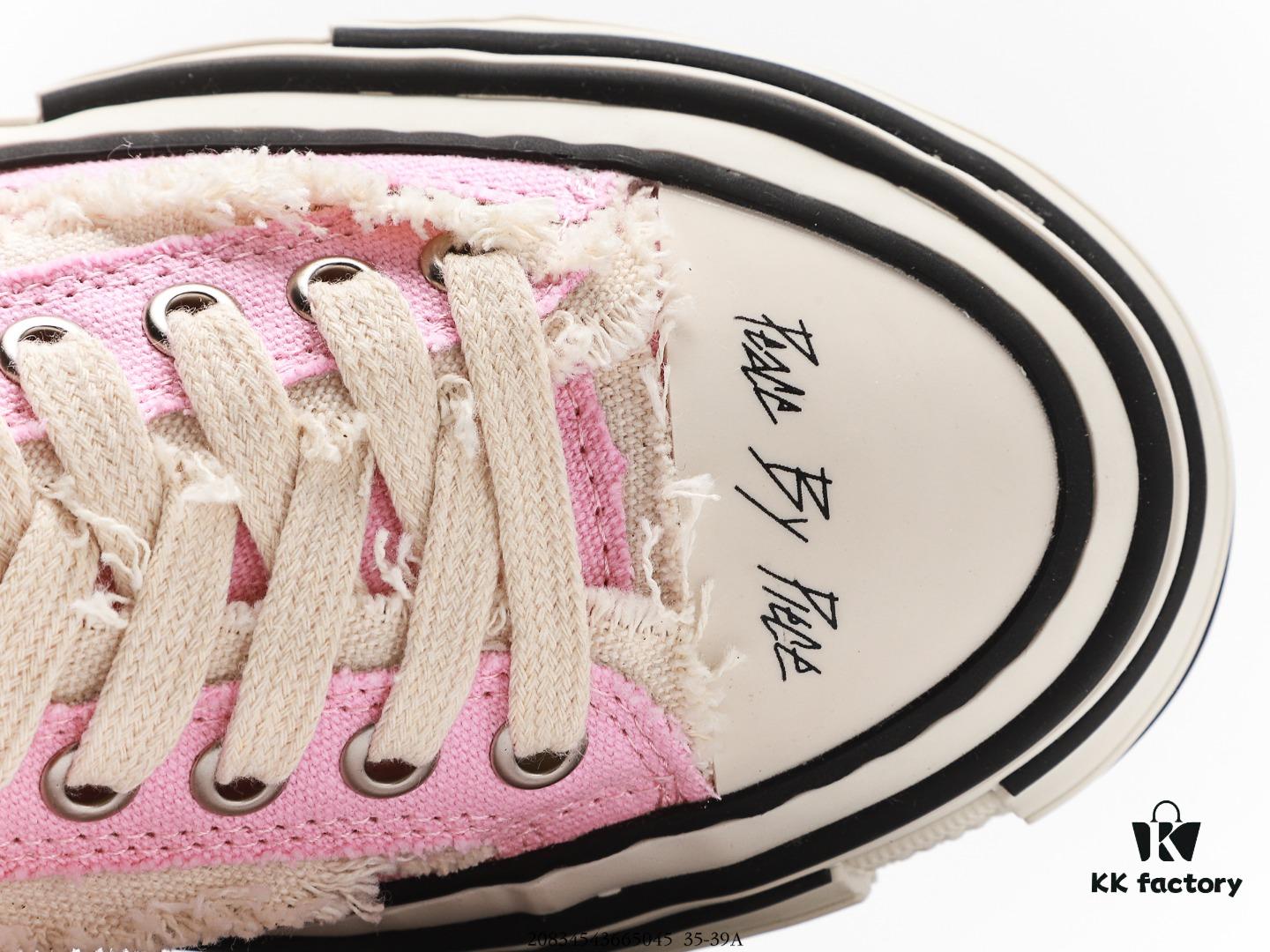 Wu Jianhao G.O.P. Valentine x VESSEL Low-Top Floral Sneakers, Crafted with Traditional Handicraft and Shoemaking Techniques, World's First Cork-Crushed Sole Shoes, Distressed Design, Original Box Packaging, Upgraded Version with Solid Thick Cork Insole, Genuine Gradual Effect, Premium Heavy-Duty Canvas Fabric, Tassel Fringe with Vintage Wear-Out Effect