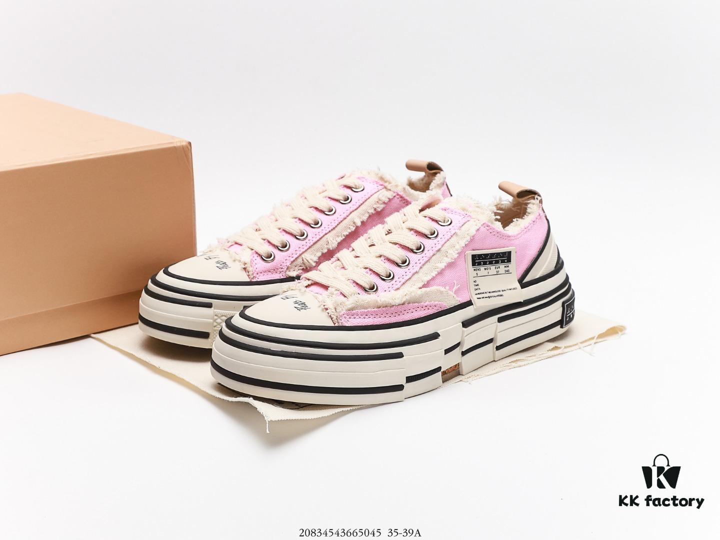 Wu Jianhao G.O.P. Valentine x VESSEL Low-Top Floral Sneakers, Crafted with Traditional Handicraft and Shoemaking Techniques, World's First Cork-Crushed Sole Shoes, Distressed Design, Original Box Packaging, Upgraded Version with Solid Thick Cork Insole, Genuine Gradual Effect, Premium Heavy-Duty Canvas Fabric, Tassel Fringe with Vintage Wear-Out Effect