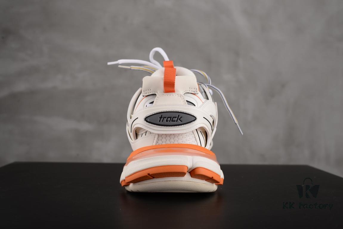 Newly Released Paris Factory Original Upper Balenciaga Track 3rd Generation Series White Orange