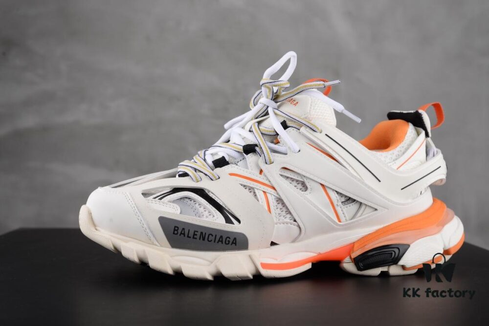 Newly Released Paris Factory Original Upper Balenciaga Track 3rd Generation Series White Orange