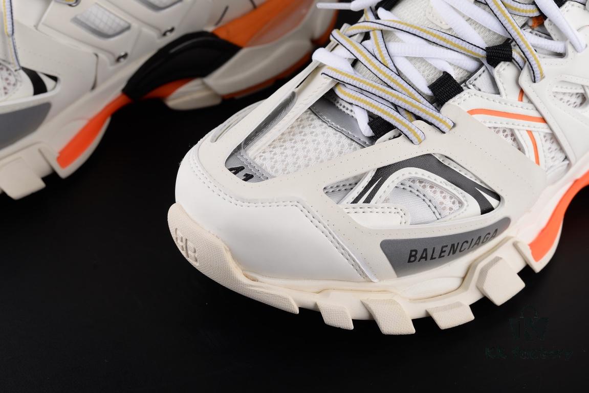 Newly Released Paris Factory Original Upper Balenciaga Track 3rd Generation Series White Orange