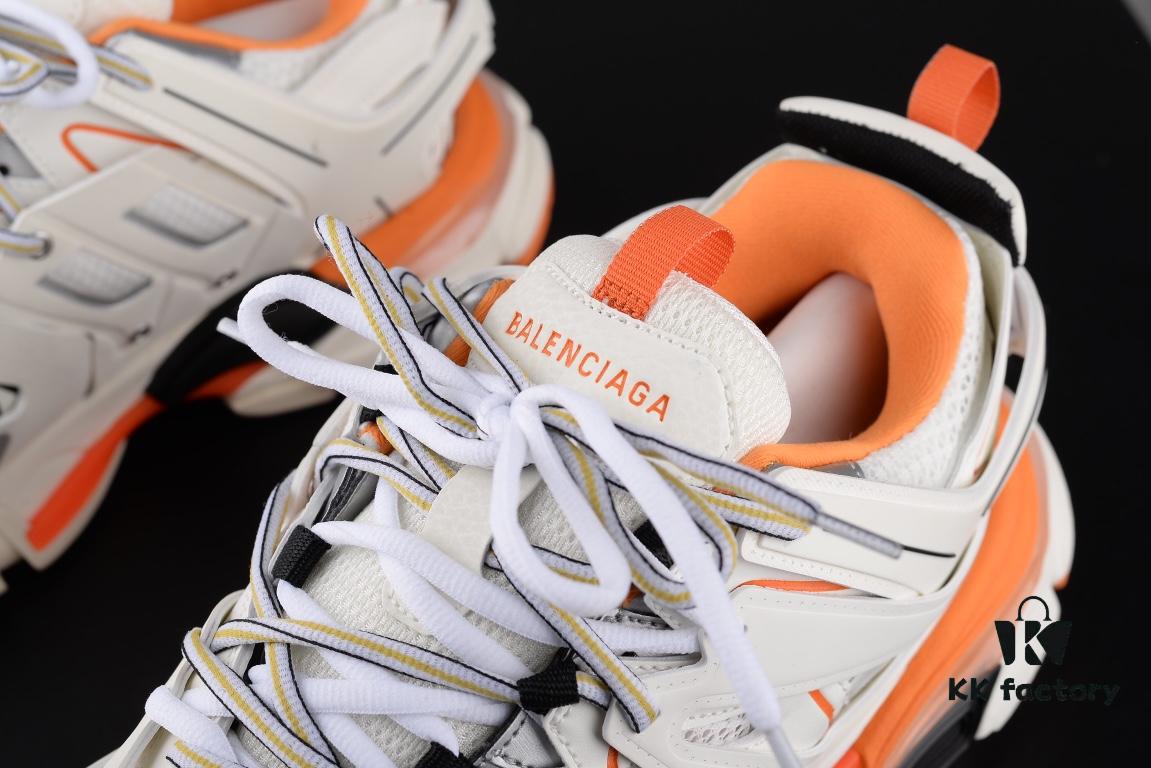 Newly Released Paris Factory Original Upper Balenciaga Track 3rd Generation Series White Orange