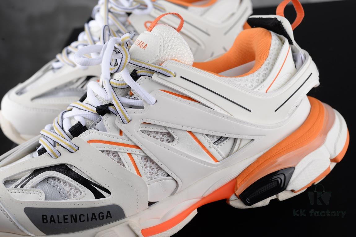 Newly Released Paris Factory Original Upper Balenciaga Track 3rd Generation Series White Orange