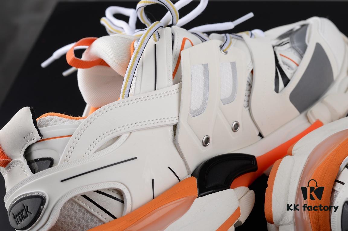 Newly Released Paris Factory Original Upper Balenciaga Track 3rd Generation Series White Orange