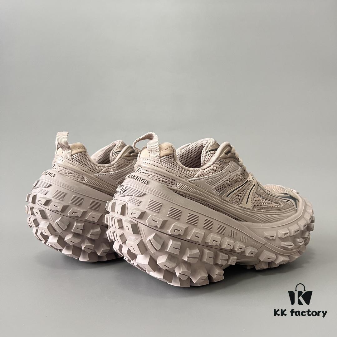 BALENCIAGA Defender Brown Tire Rubber Platform Sneakers Unisex