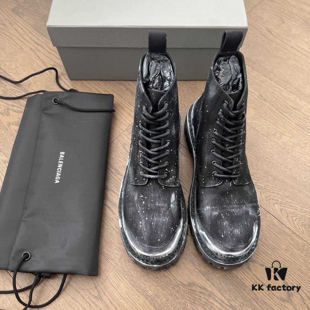 Balenciaga Strike Martin Boots in Asphalt Color