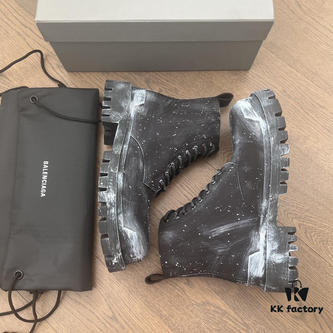 Balenciaga Strike Martin Boots in Asphalt Color