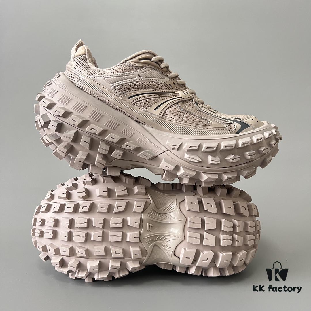 BALENCIAGA Defender Brown Tire Rubber Platform Sneakers Unisex