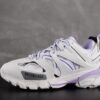 Newly Released Paris-made Balenciaga Track 3 Series White and Purple - Premium Quality, Correct Leather Edge and Shoe Shape