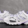 Newly Released Paris-made Balenciaga Track 3 Series White and Purple - Premium Quality, Correct Leather Edge and Shoe Shape