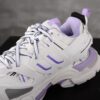 Newly Released Paris-made Balenciaga Track 3 Series White and Purple - Premium Quality, Correct Leather Edge and Shoe Shape