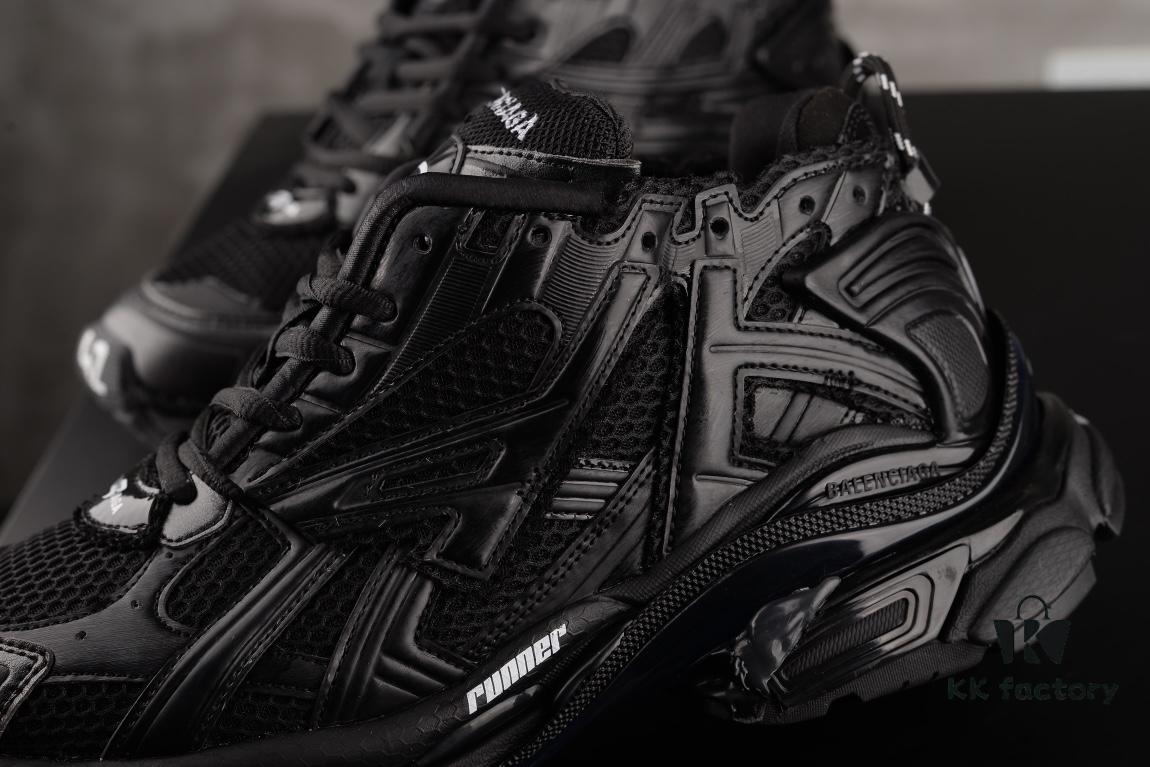 Newly Released Original Bottom Surface Paris Factory Balenciaga Runner 7th Generation Series All Black - Circle Quality Top Tier