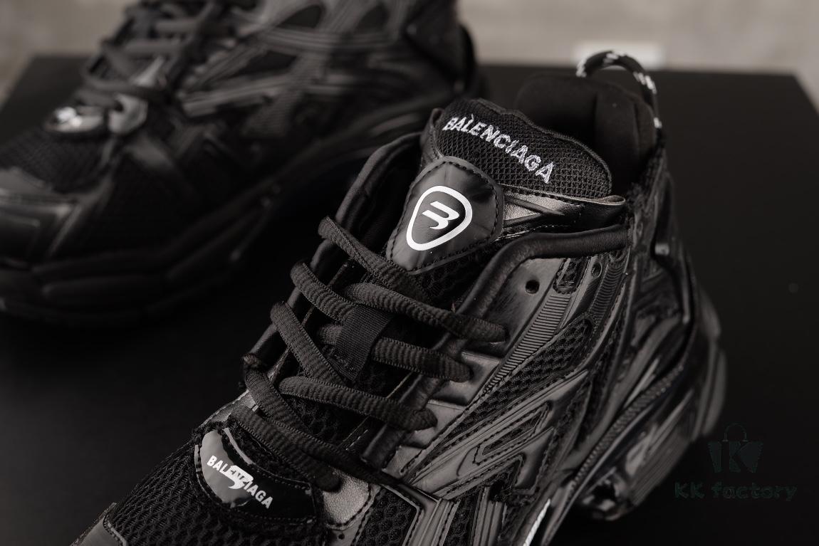 Newly Released Original Bottom Surface Paris Factory Balenciaga Runner 7th Generation Series All Black - Circle Quality Top Tier