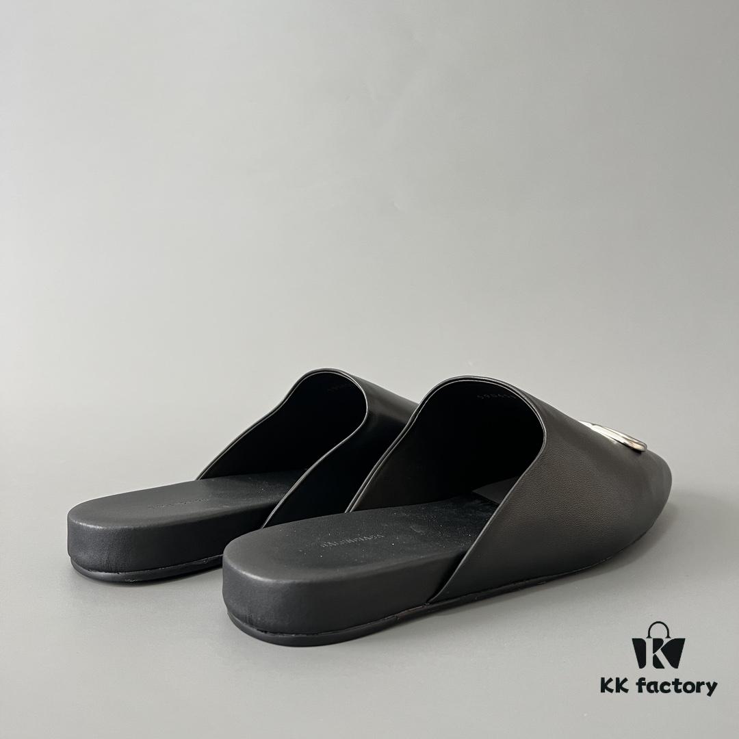 Balenciaga Cozy Flat Slip-on Fashion Sandals in Imported Calfskin