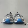 Balenciaga 3XL Mesh Lace-Up Distressed Low-Top Dad Shoes in Silver Blue